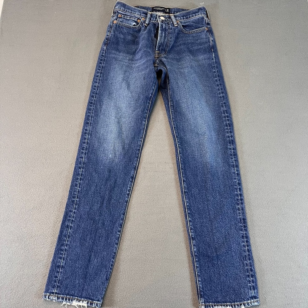 Abercrombie & Fitch Vintage Stretch 90s Straight Jeans Sz 28Wx32L BROKEN Zipper